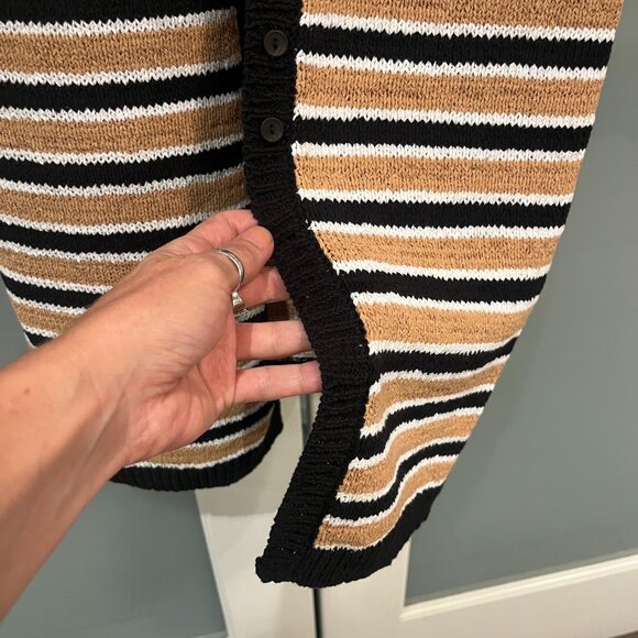 Joie Omer Stripe Long Sleeve Midi Sweater Dress Size M - Picture 5 of 10